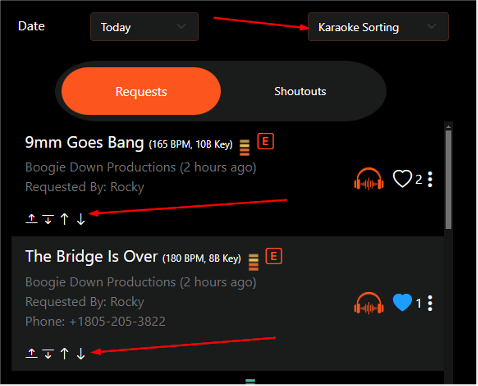 Karaoke Sorting